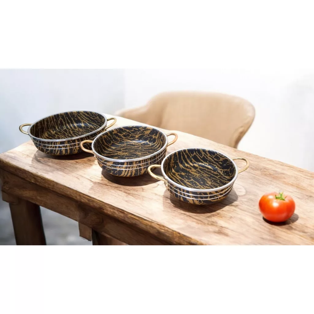 سرویس تابه گرانیتی 3 پارچه مدل ماربل