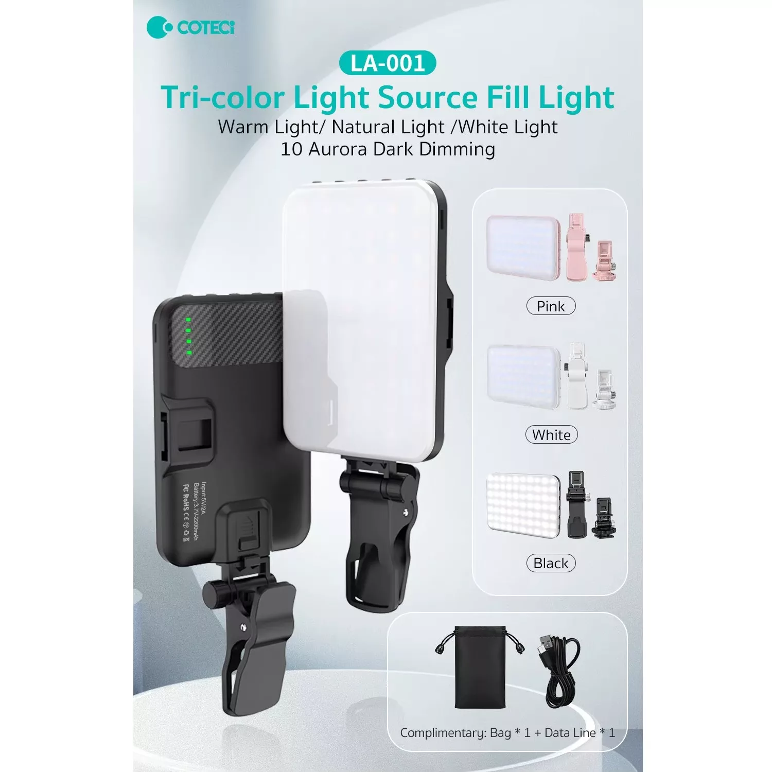 نور ثابت ال ای دی کوتتسی مدل LA-001-BK