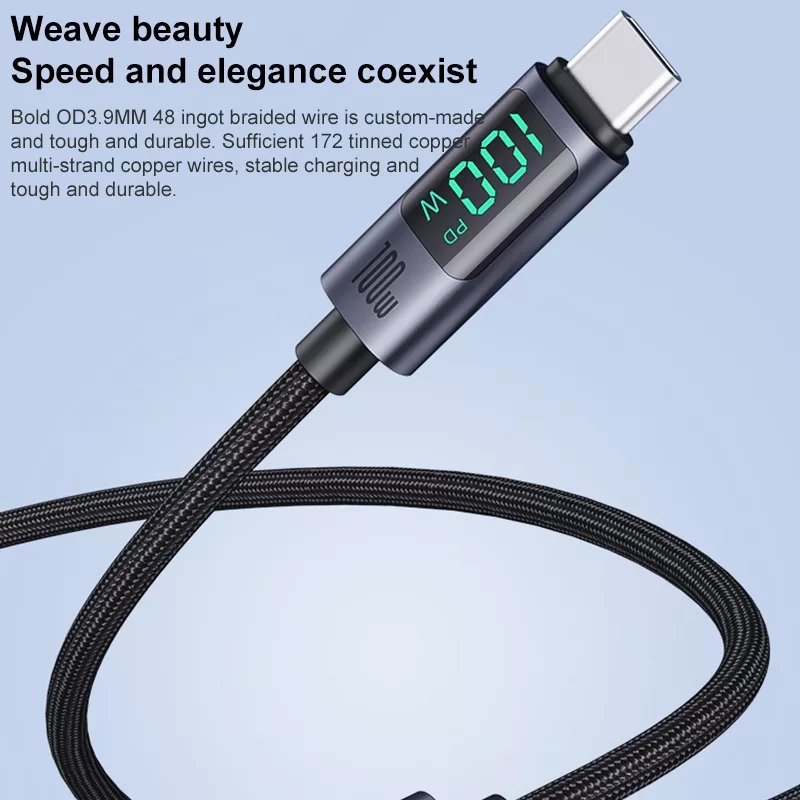 کابل USB-C یسیدو مدل CA158 PD100W طول 1.2 متر