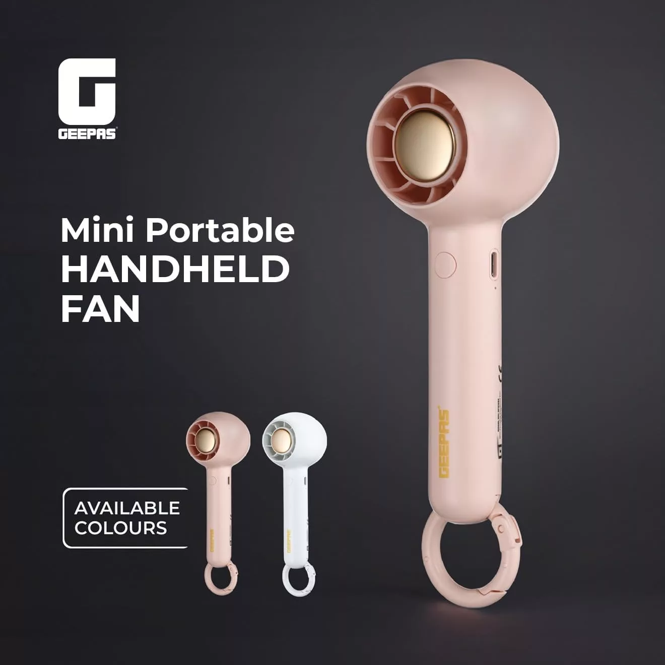 پنکه شارژی جی پاس مدل GF21222 ظرفیت 2400 میلی‌آمپر ساعت