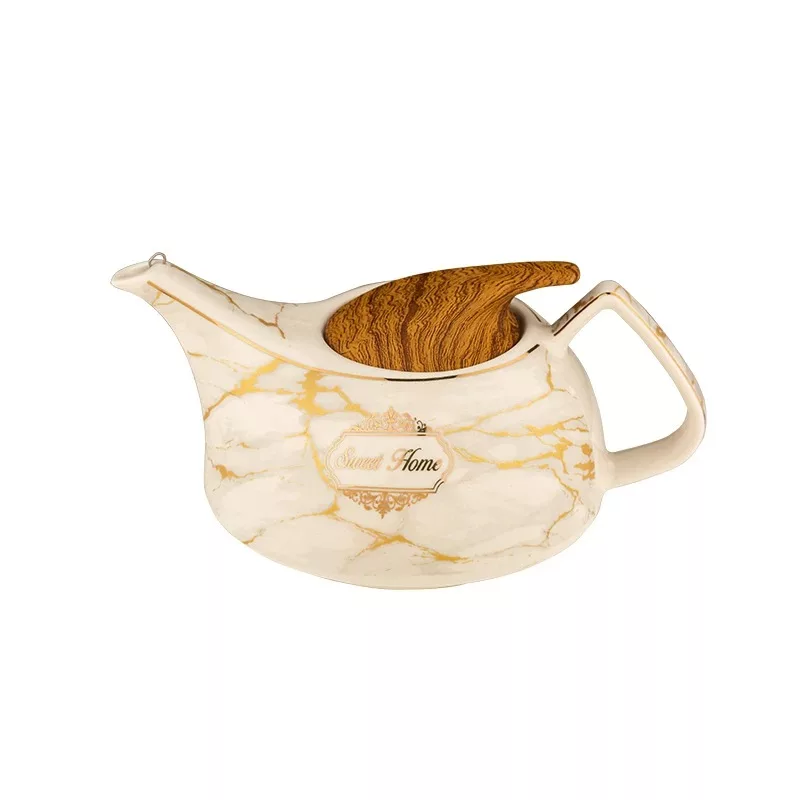 ست کتری و قوری کروپ ست طرح چوب کد 915