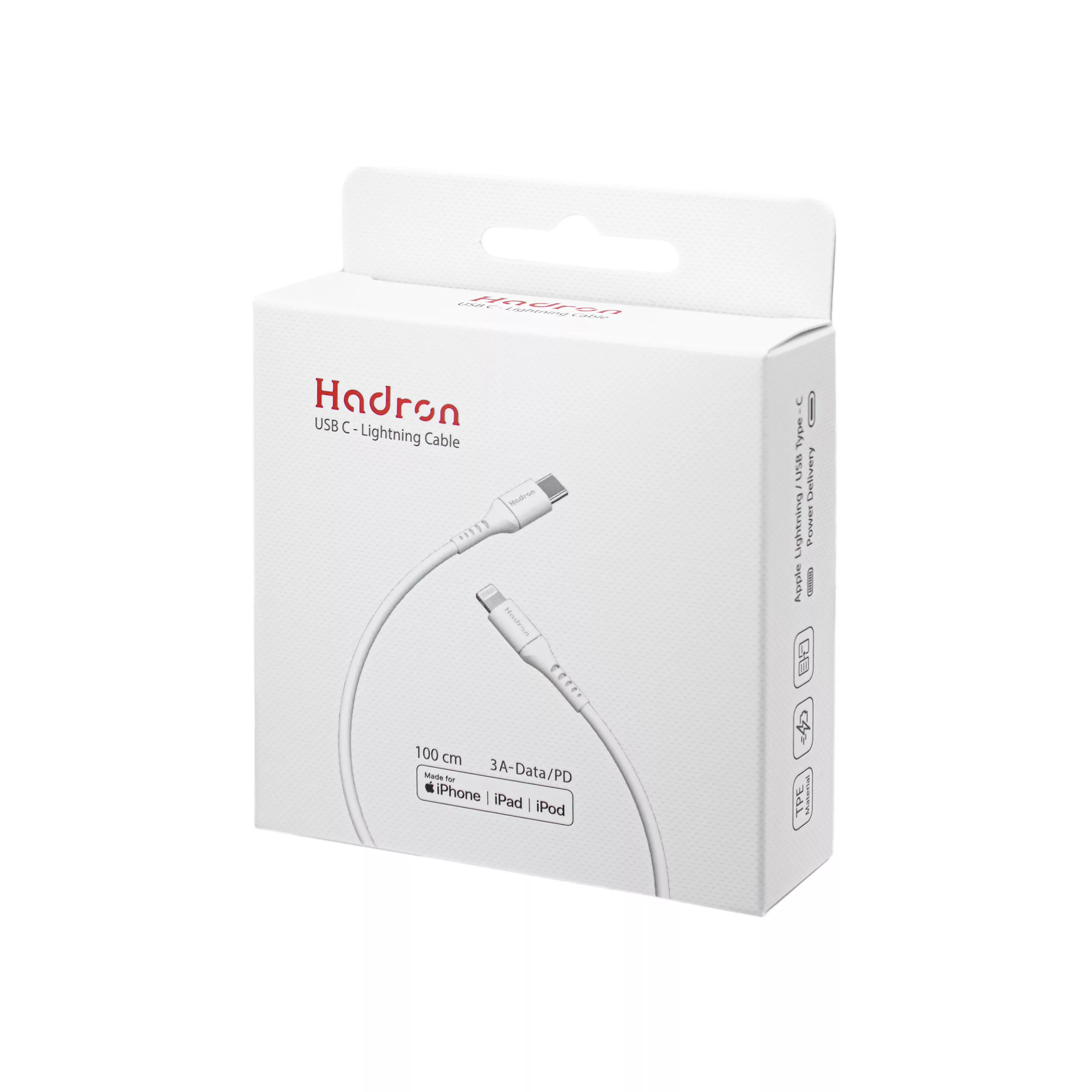 کابل USB-C به لایتنینگ هادرون مدل HTC-C-L01 طول 1 متر