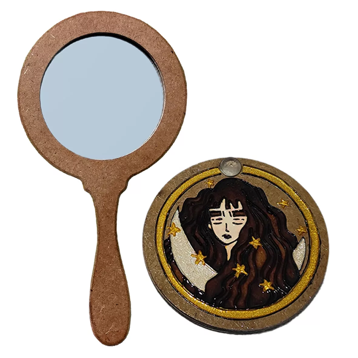 آینه آرایشی مدل روجا به همراه آینه جیبی