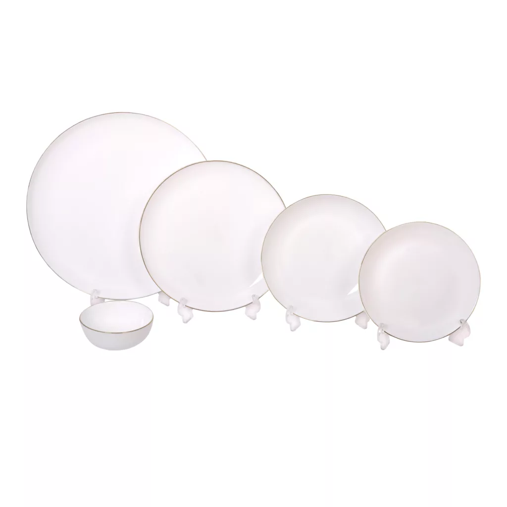 سرویس غذا خوری 26 پارچه گلدن اپال مدل لب طلا