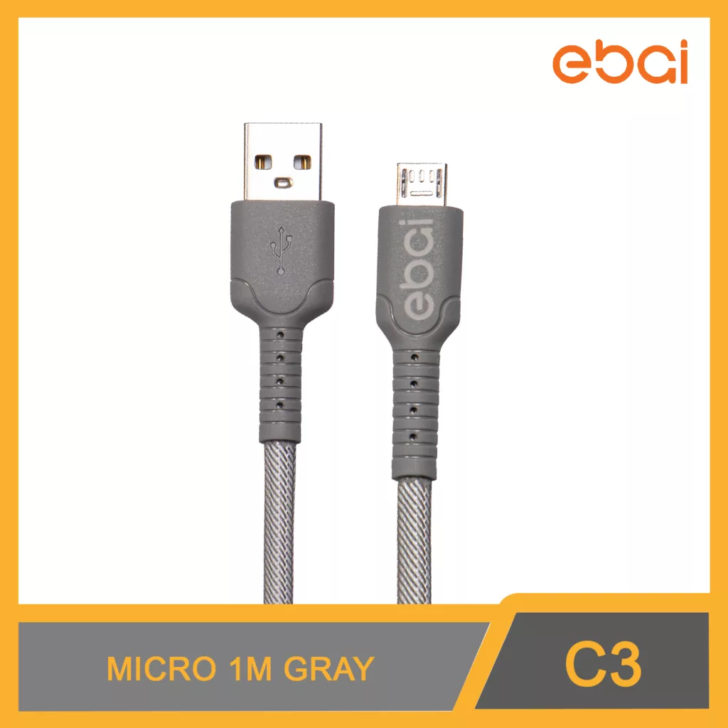 کابل تبدیل USB به MicroUSB ایبای مدل C-3 طول 1 متر