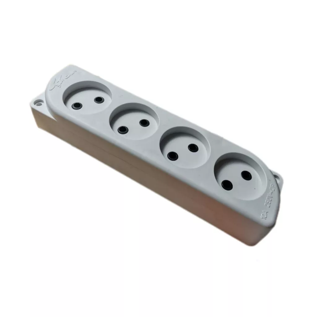 چندراهی برق وحدت الکتریک مدل پریز چهار خانه بدون کابل و کلید