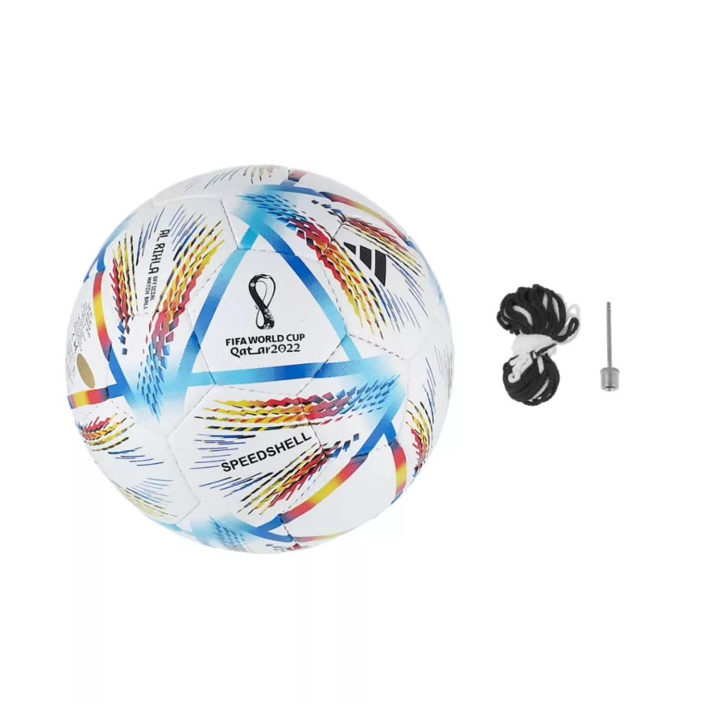 توپ فوتبال مدل جام جهانی قطر 2022 کد 100 به همراه سوزن توپ