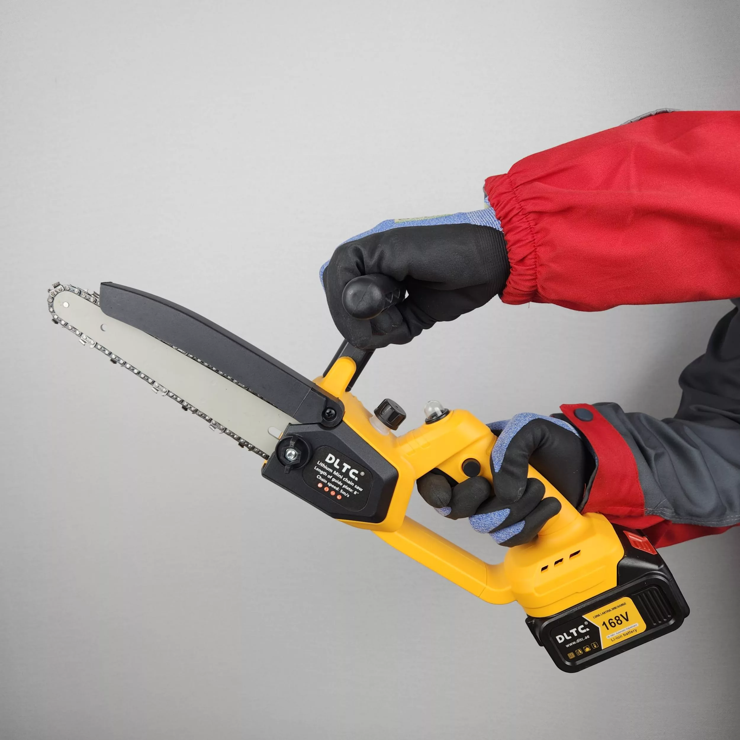 اره زنجیری شارژی صنعتی دی ال تی سی کد 1401 روغن کاری اتومات