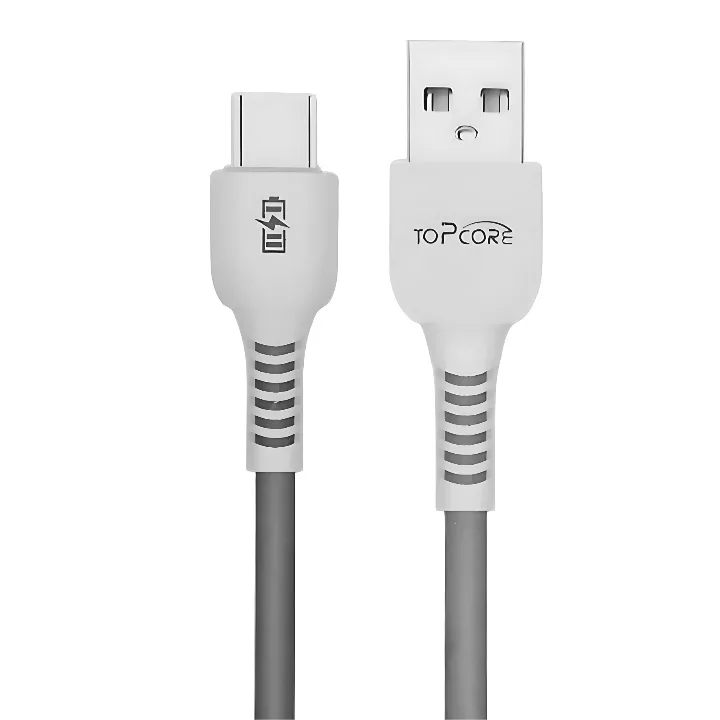 کابل تبدیل USB به USB_C تاپ‌‌کور مدل فست شارژ طول 1 متر