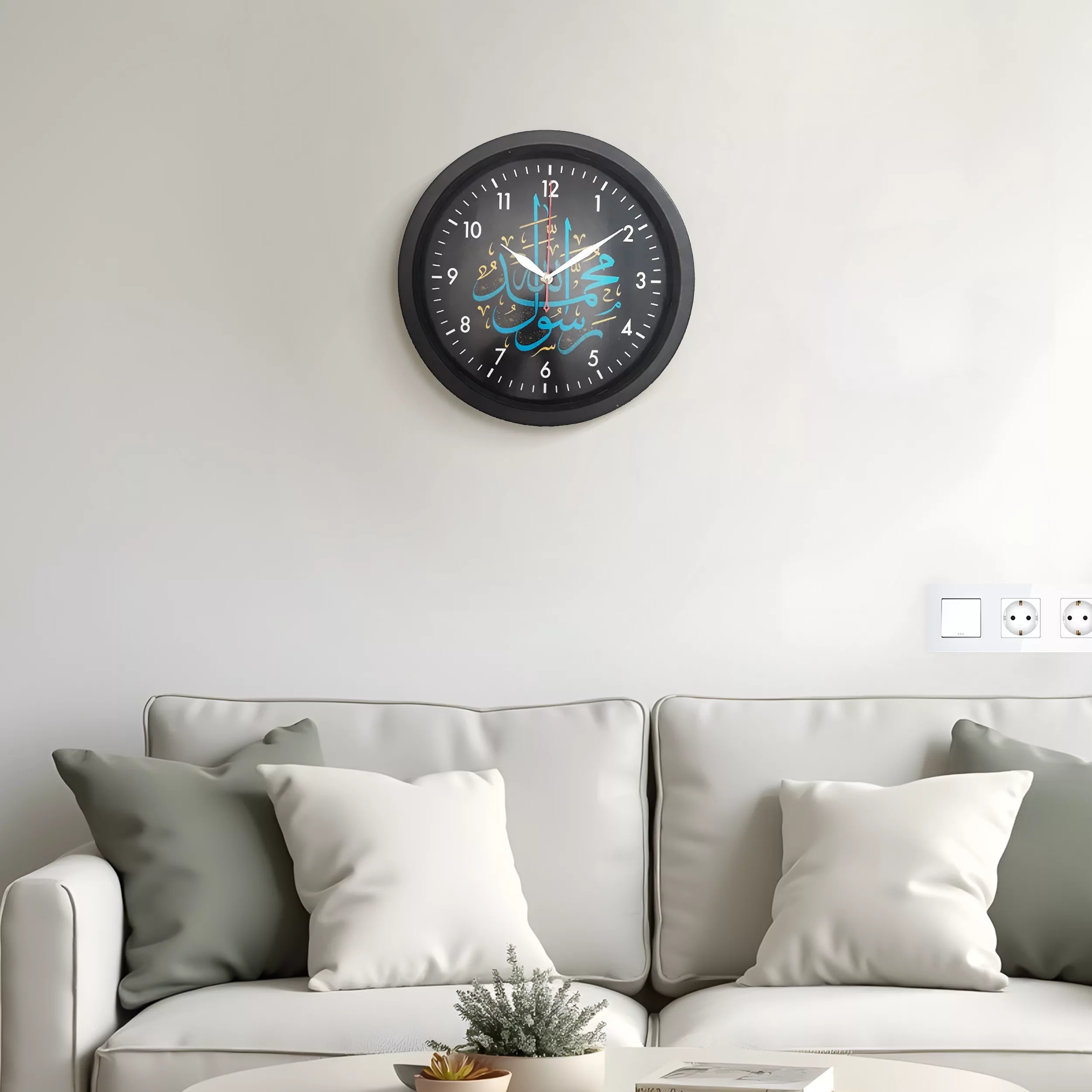 ساعت دیواری مدل مذهبی محمد رسوالله کد 0205