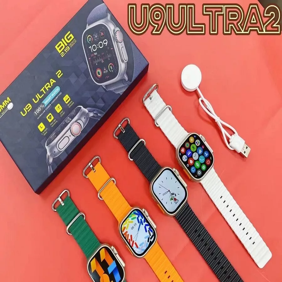 ساعت هوشمند مدل U9 ULTRA 2 دارای قابلیت های کنترل موسیقی (Music Player)، کنترل سطح اکسیژن خون، قابلیت مکالمه از طریق بلوتوث بند سیلیکون