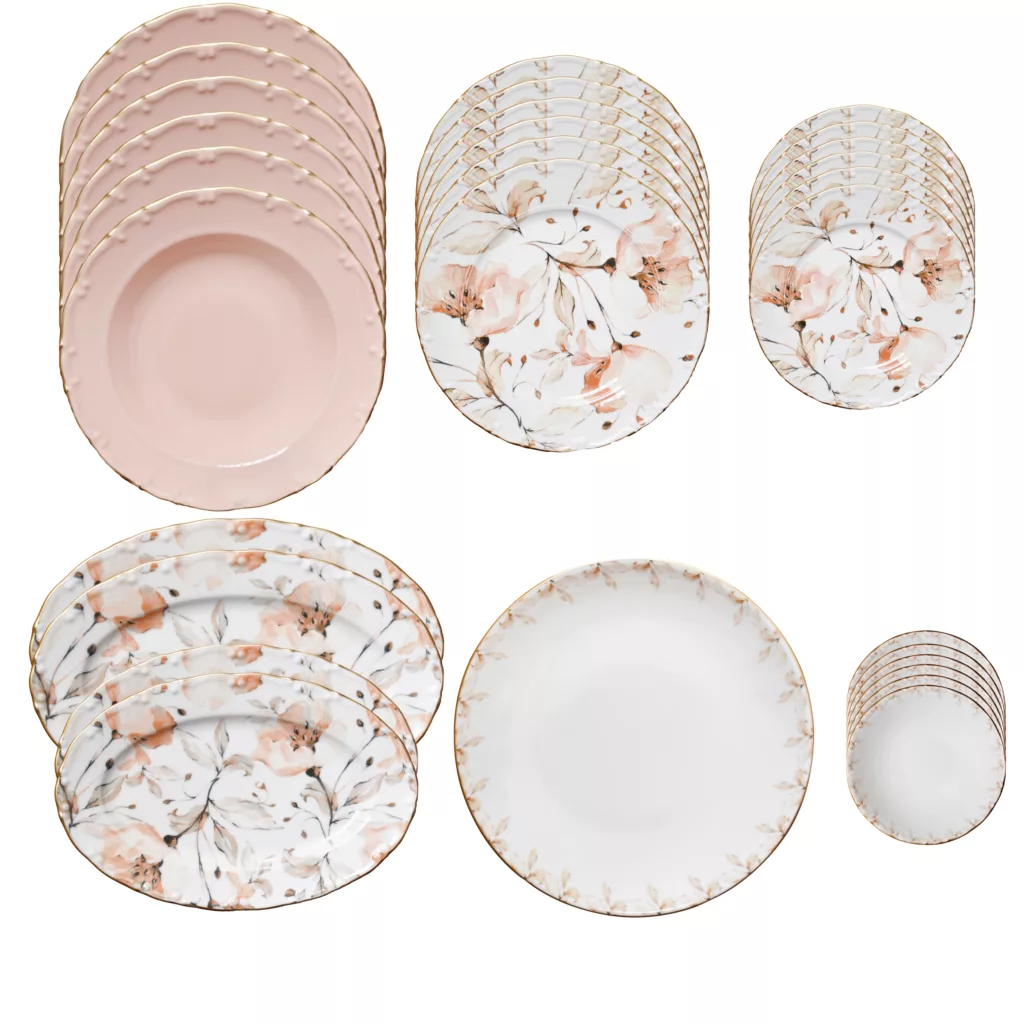 سرویس غذاخوری 29 پارچه 6 نفره اجار مدل Mari Gold