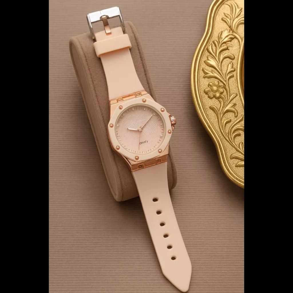 ساعت مچی عقربه‌ای کوارتز زنانه مدل لوکس اسپرت بند پیو ضد حساسیت کد M4