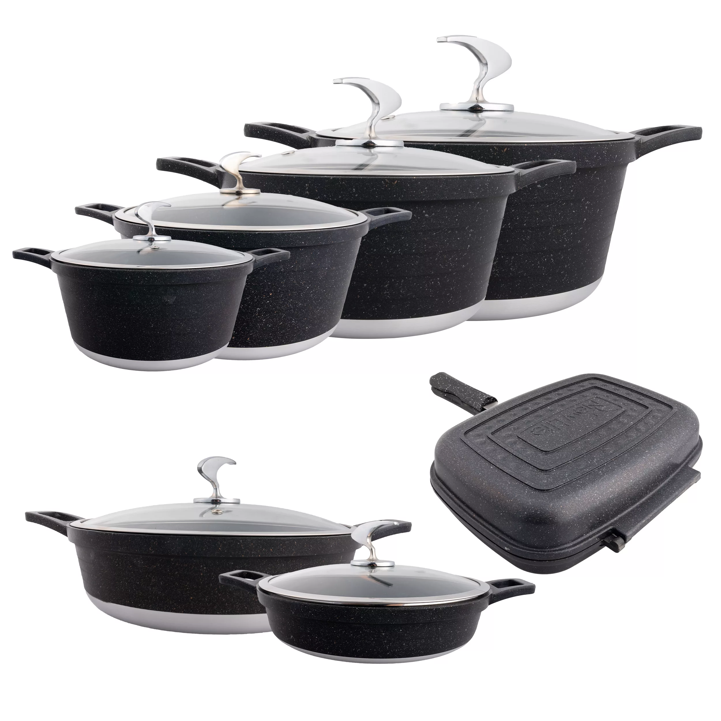 سرویس قابلمه و تابه گرانیتی 14 پارچه نیو لایف مدل AFRA-6314