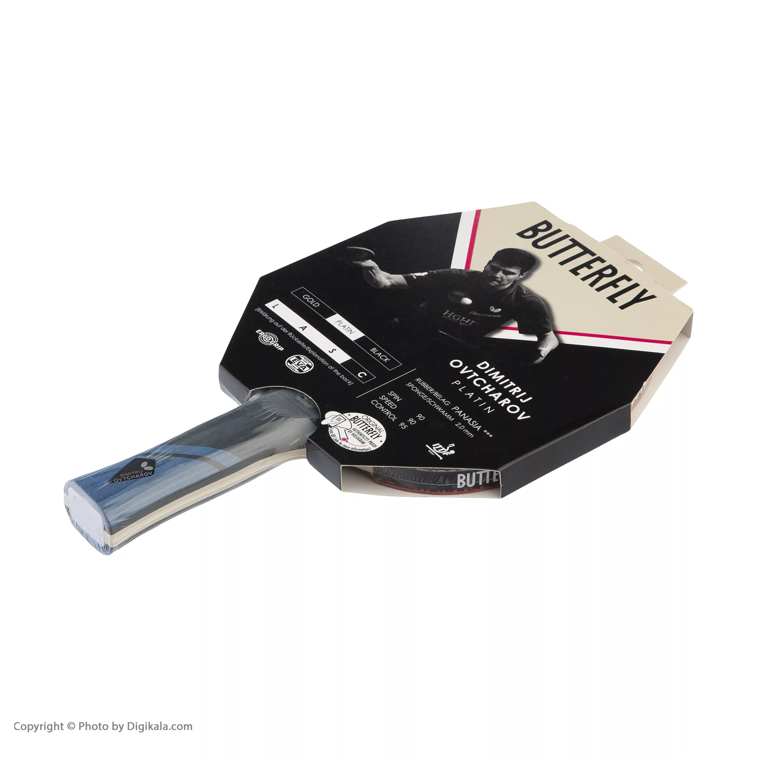 راکت پینگ پنگ باترفلای مدل Dimitrij Ovtcharov سری Platin