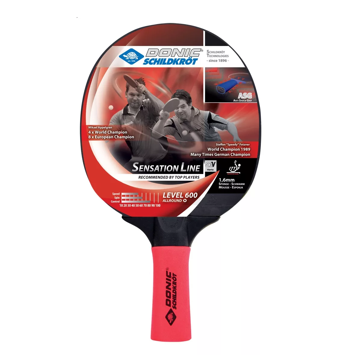 راکت پینگ پنگ دونیک شیلدکروت مدل Sensation 600