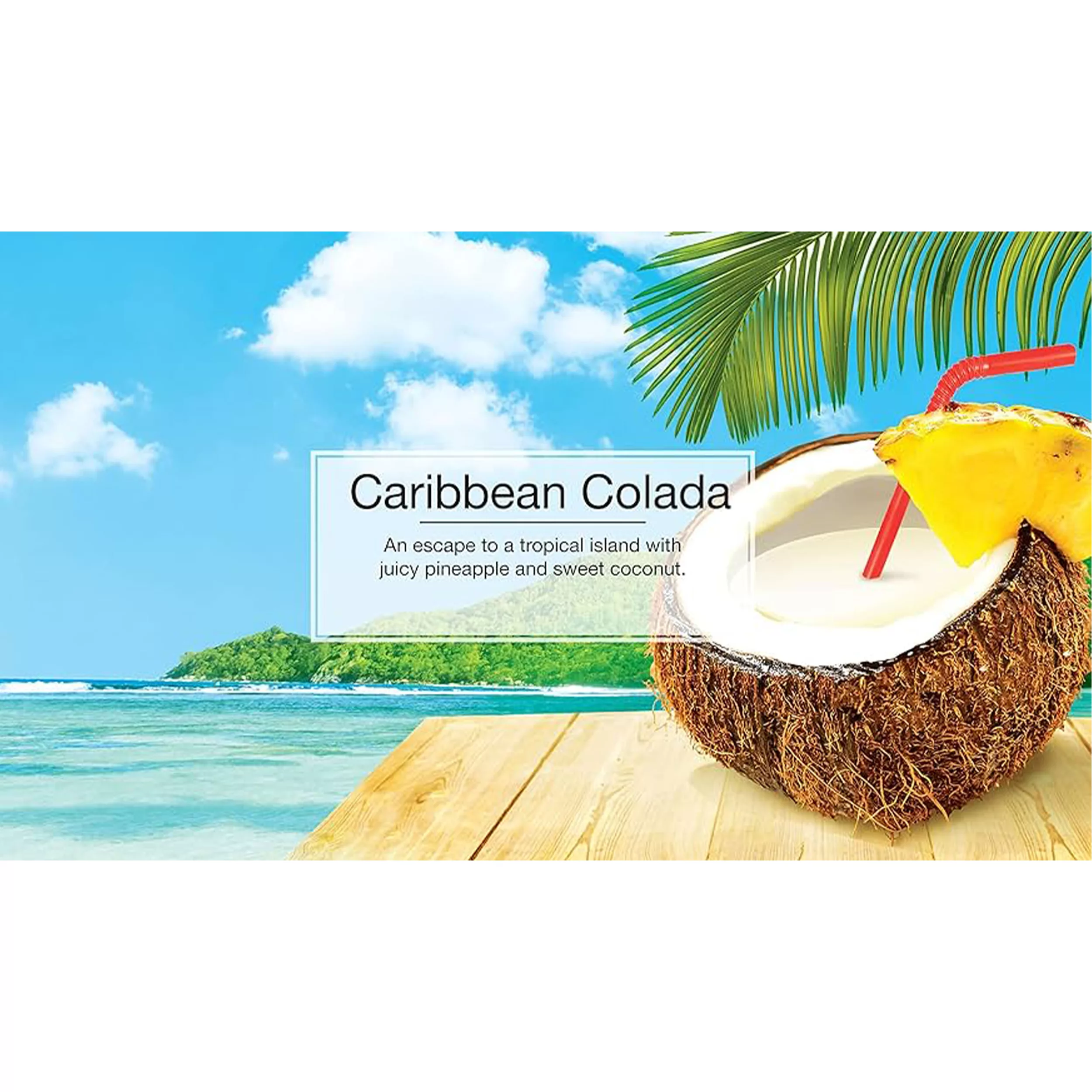 خوشبوکننده خودرو لیتل تریس مدل VENTLIQUEID رایحه Caribbean Colada