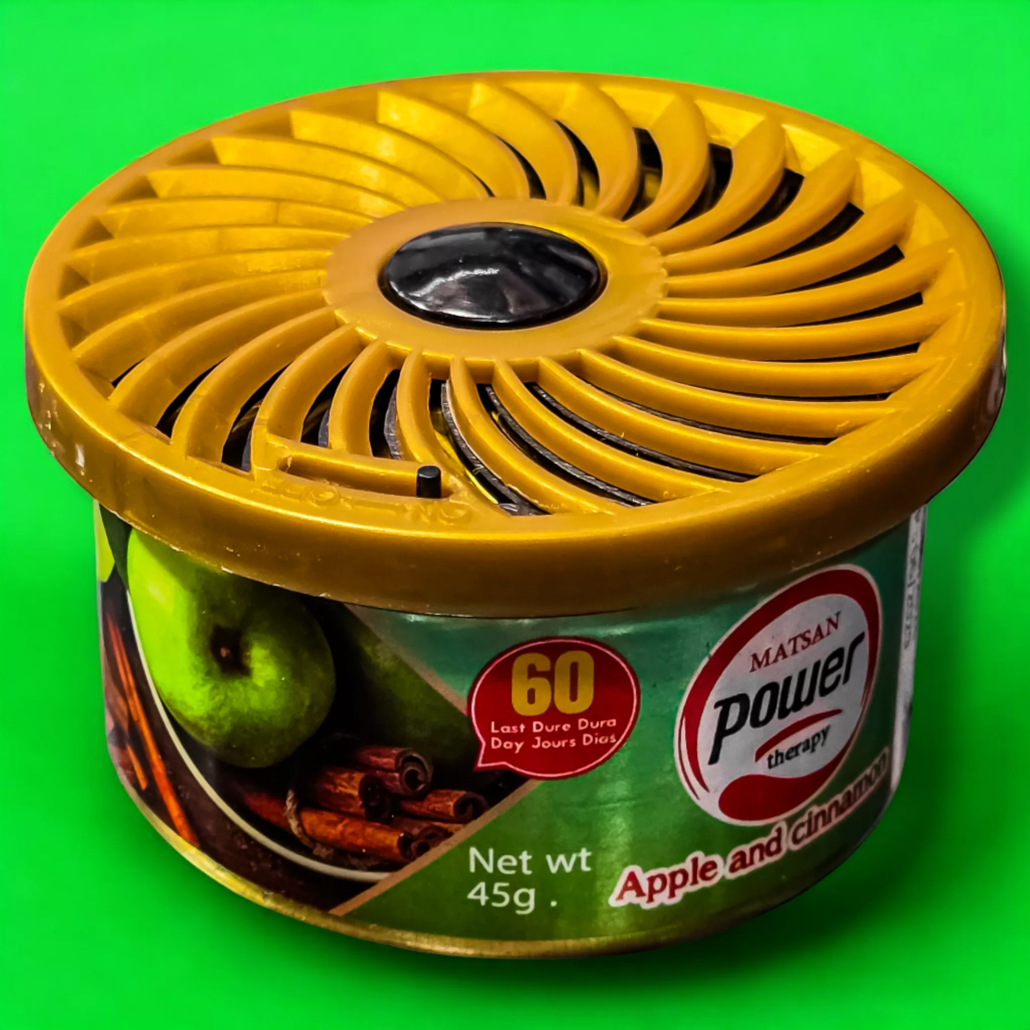 خوشبو کننده خودرو پاور مدل کنسروی - سیب و دارچین وزن ۴۵ گرم