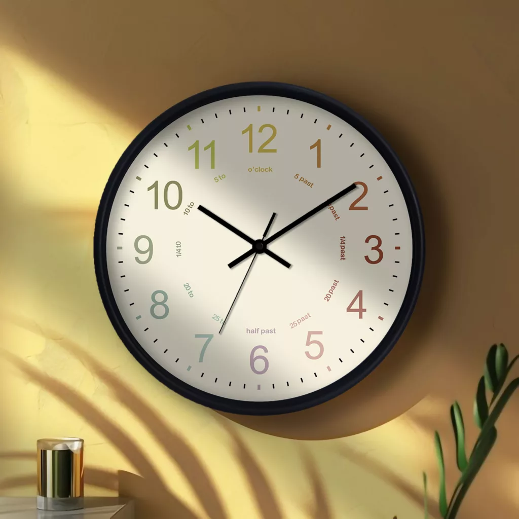 ساعت دیواری سال بردز طرح مینیمال رنگی رنگی مدل CW-colorful clock