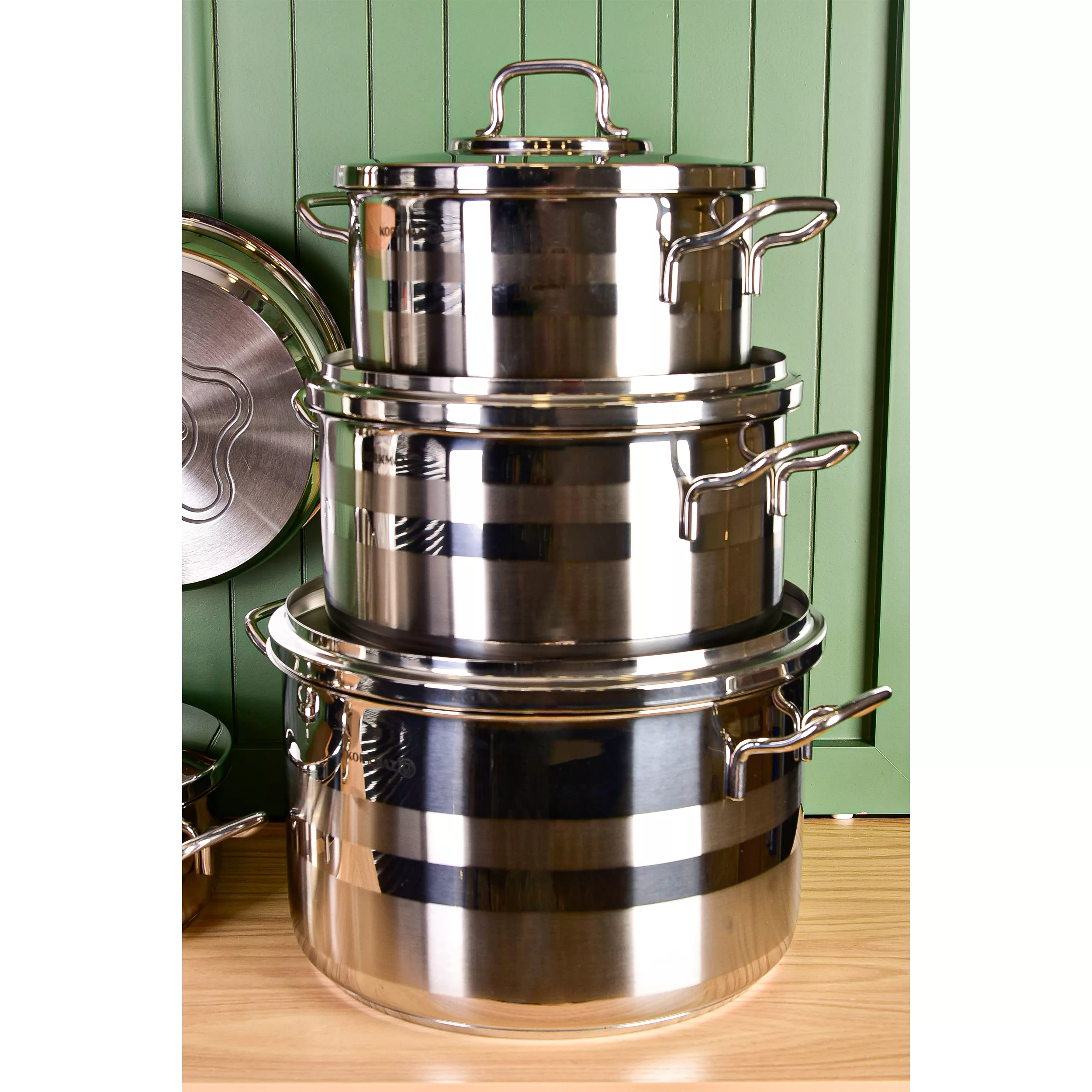 سرویس قابلمه و تابه استیل 14 پارچه کرکماز مدل ASTRON کد 2053