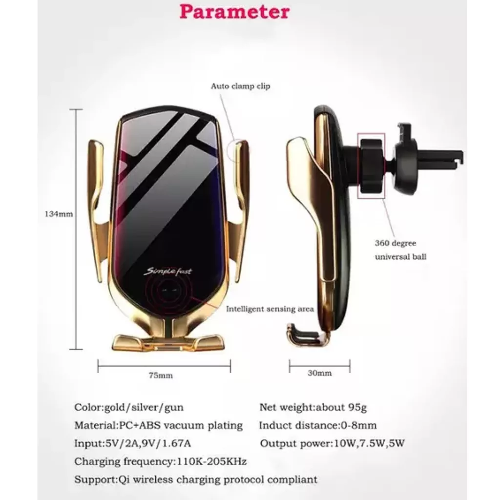 پایه نگهدارنده و شارژر بی سیم گوشی موبایل مدل SMART SENSOR R1