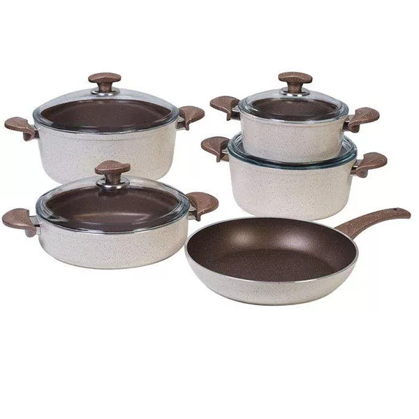 سرویس قابلمه و تابه 9 پارچه پی ام تی مدل pm 09