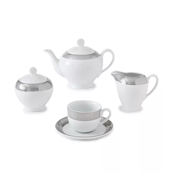 سرویس غذاخوری 102پارچه چینی زرین ایران سری ایتالیا اف مدل پالادیوم درجه یک