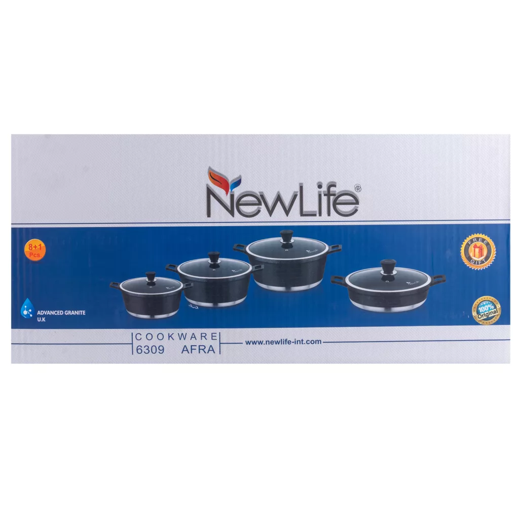 سرویس قابلمه گرانیتی 8 پارچه نیو لایف مدل AFRA-6309