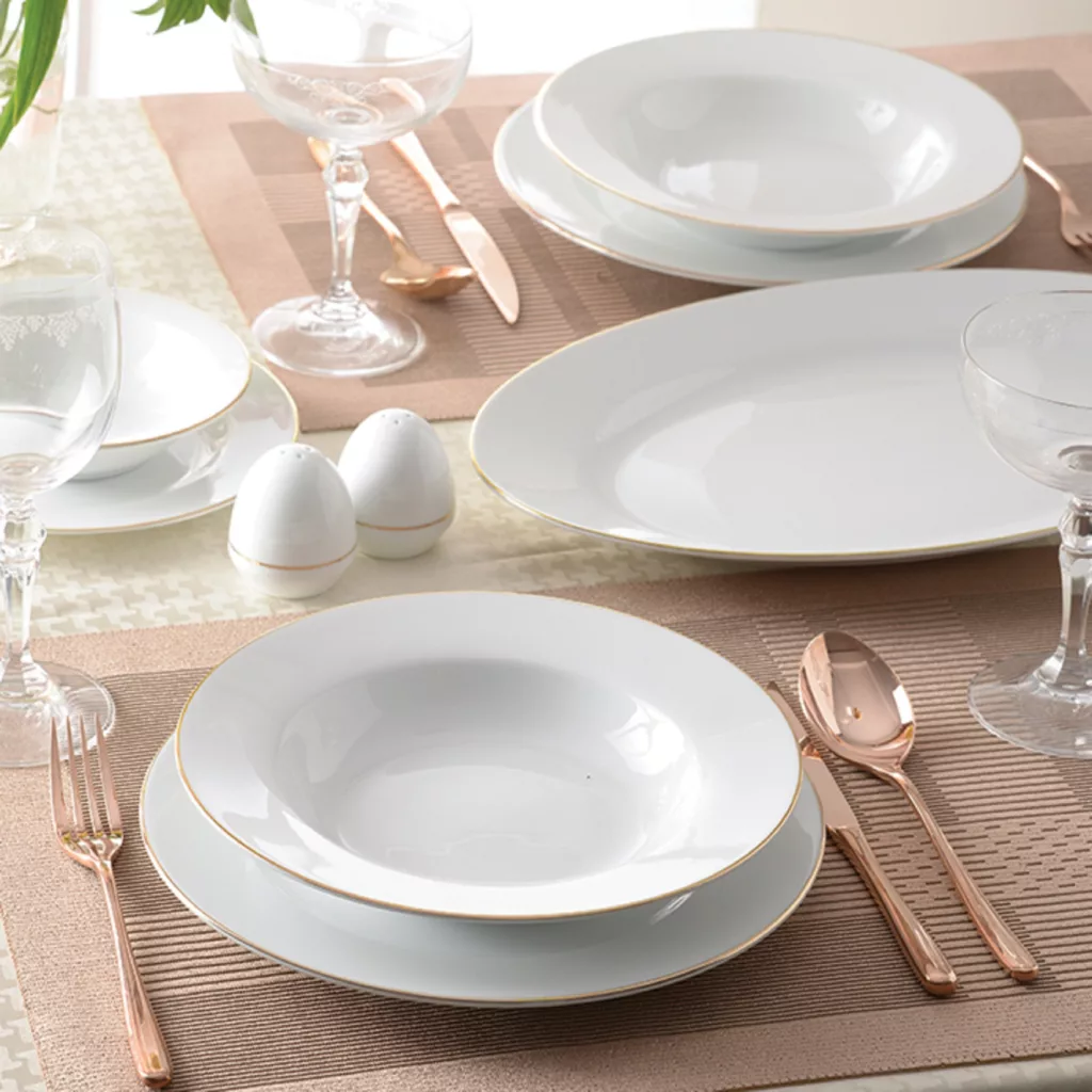 سرویس غذاخوری 102 پارچه چینی زرین ایران سری ایتالیا اف مدل Zarin درجه یک