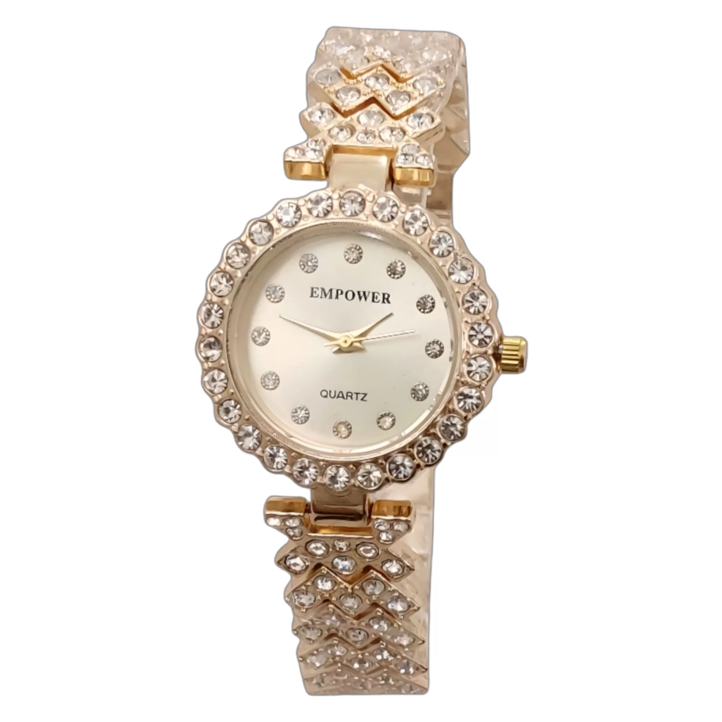 ساعت مچی عقربه ای زنانه امپاور مدل فول نگین استون دستبندی ساعت مچی عقربه ای زنانه امپاور مدل فول نگین استون دستبندی