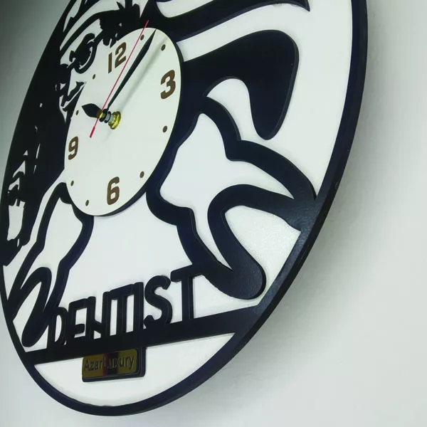 ساعت دیواری آذرلاکچری طرح دندانپزشکی کد001