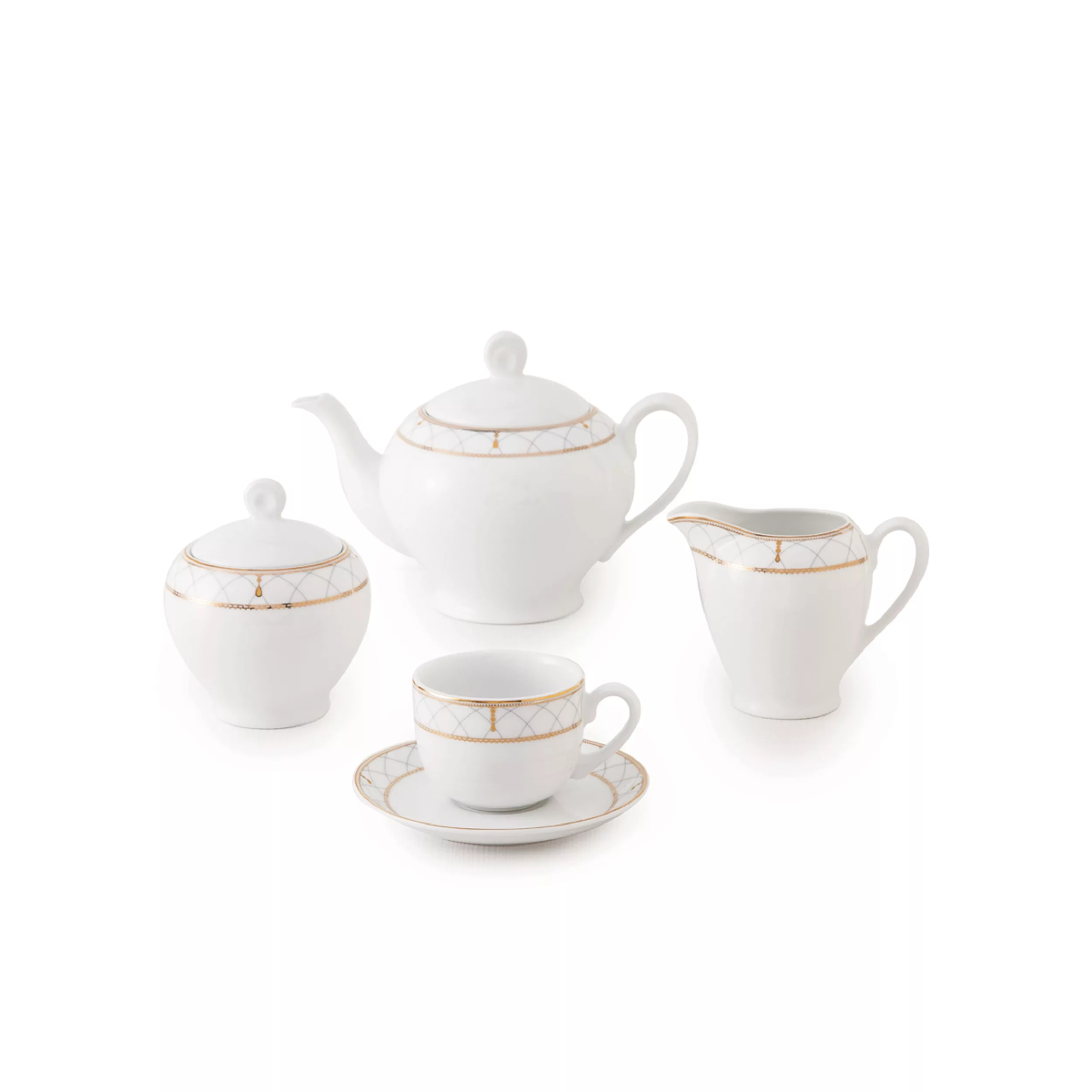 سرویس غذاخوری 102 پارچه چینی زرین ایران سری ایتالیا اف مدل رومانا درجه یک