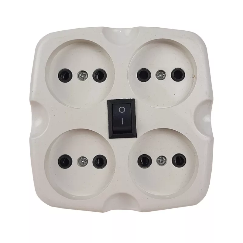 چند راهی برق مدل دیواری کلید دار