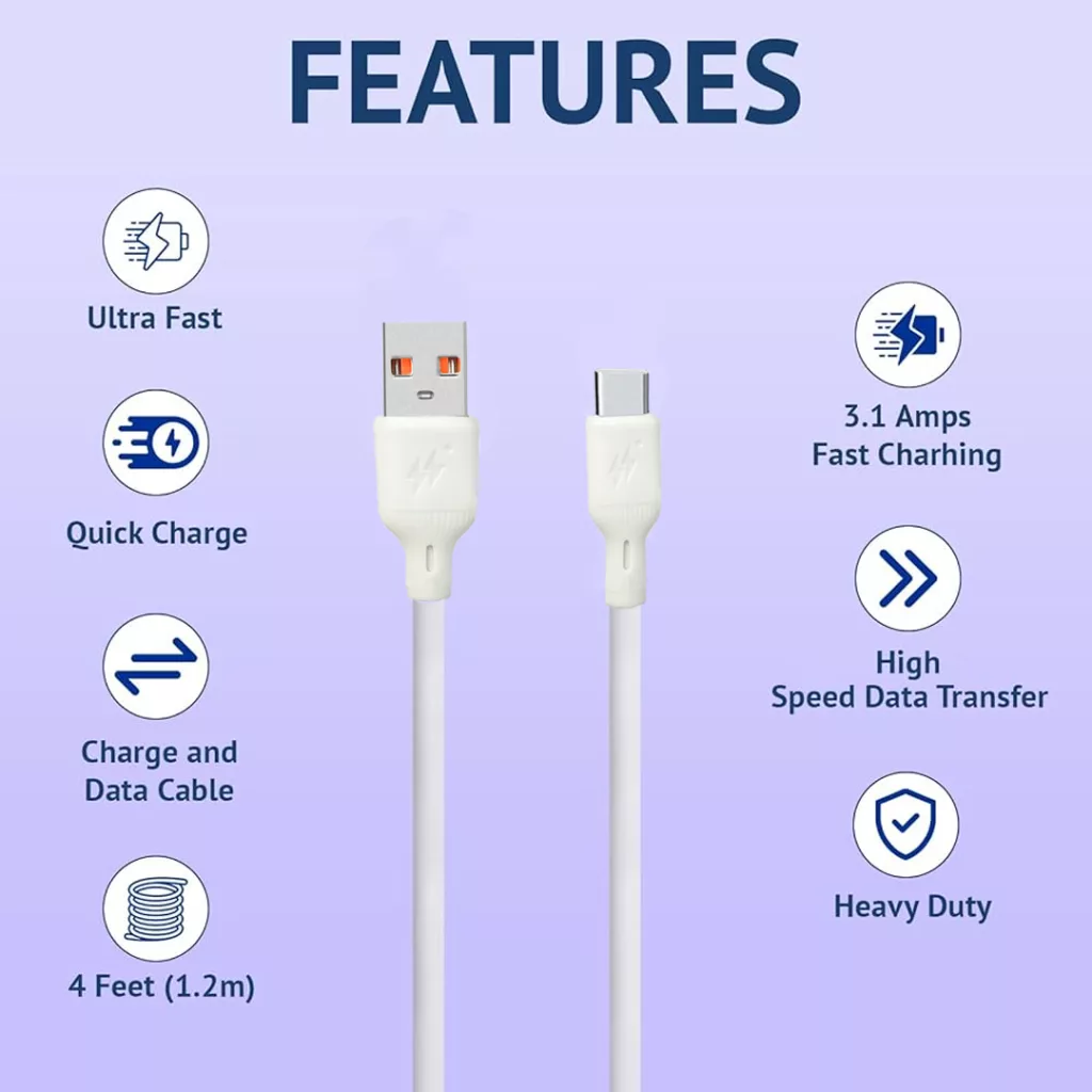 کابل تبدیل USB به USB-C اوکی 24 مدل UTC Fast Charge طول 1 متر