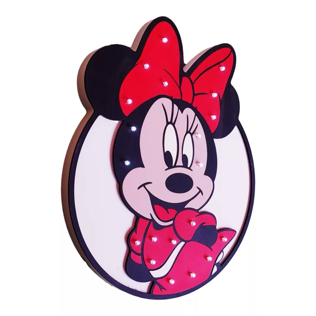 چراغ خواب اتاق کودک مدل میکی موس دختر گرد