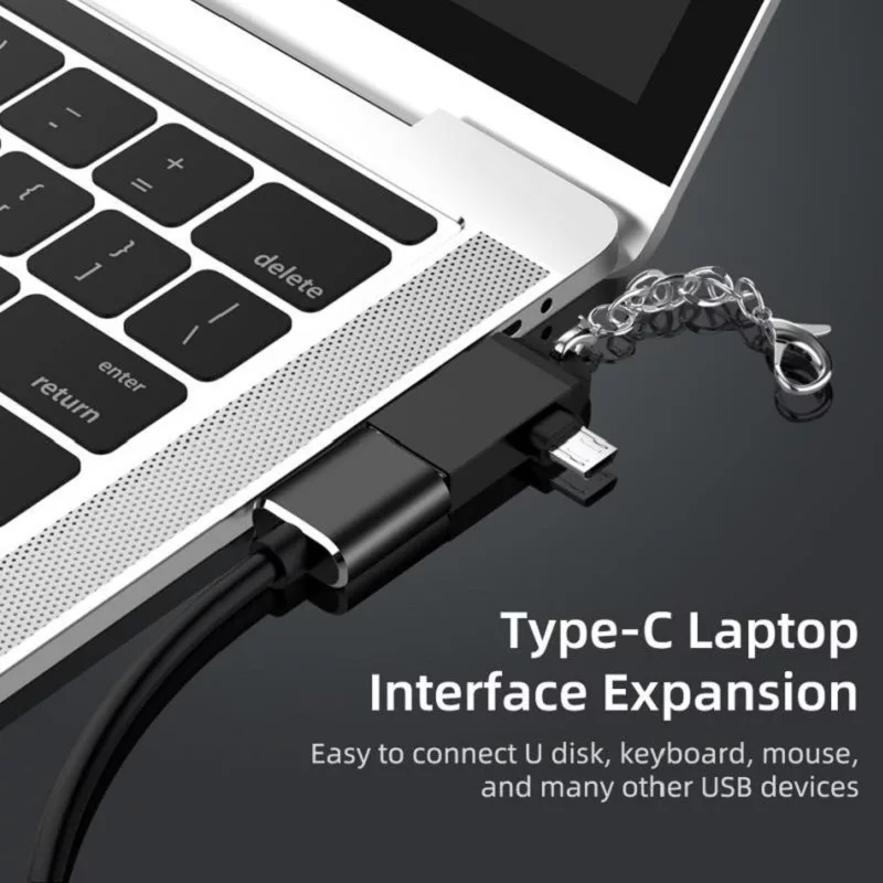 مبدل OTG USB 3.0 به USB-C / microUSB کد PM-ACM