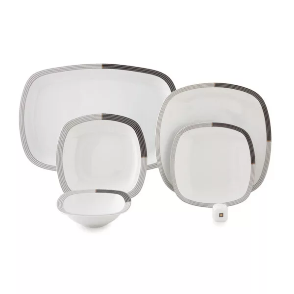 سرویس غذاخوری 27 پارچه 6 نفره چینی زرین ایران مدل  وگاس اوریت درجه 3