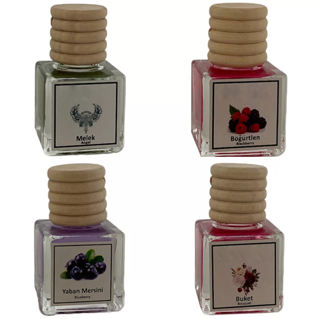 خوشبوکننده خودرو مدل آنجل تمشک بلوبری دسته گل حجم 10 میلی لیتر مجموعه 4 عددی