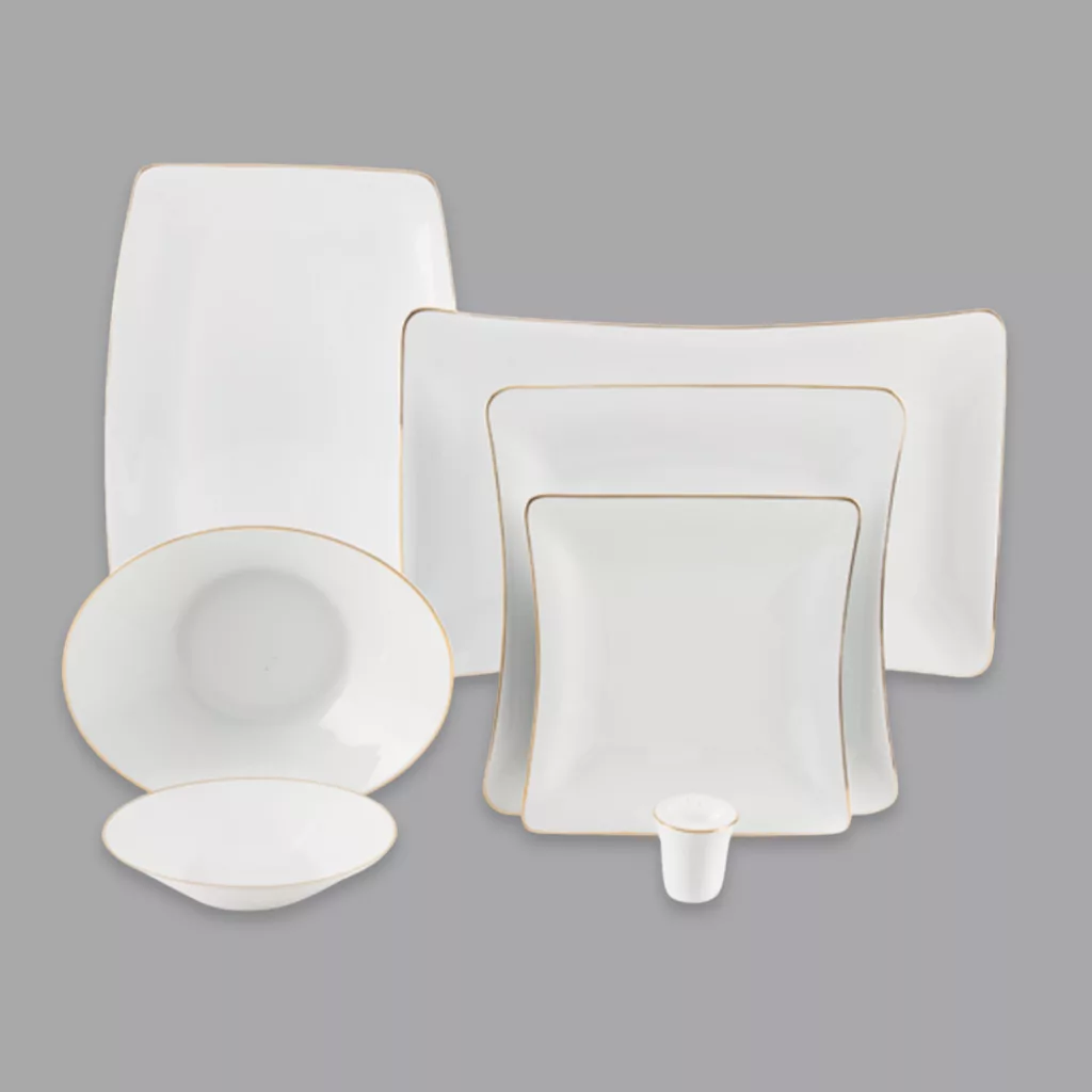 سرویس غذاخوری 30 پارچه 6 نفر چینی زرین ایران مدل وینچی سمن درجه عالی