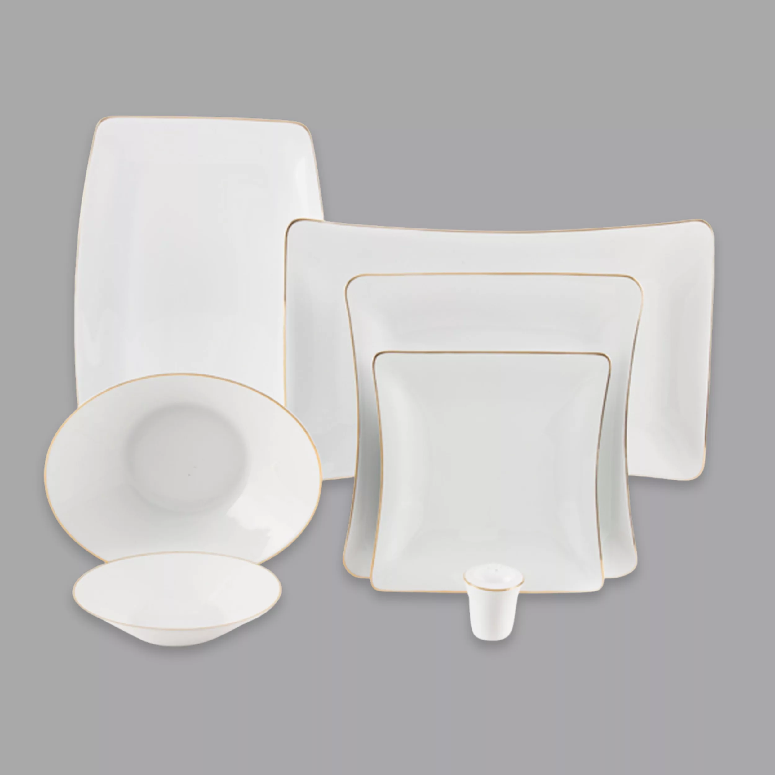 سرویس غذاخوری 30 پارچه 6 نفر چینی زرین ایران مدل وینچی سمن درجه عالی