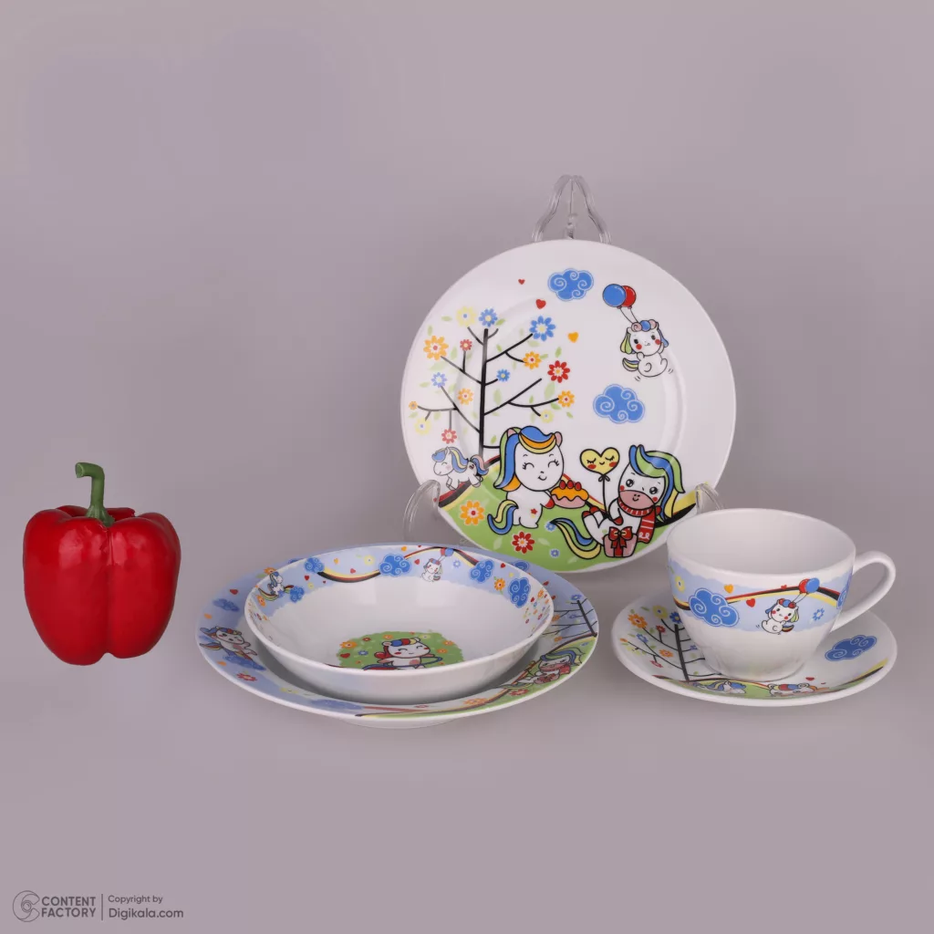 سرویس غذاخوری 5 پارچه افر مدل بونی و دوستان ورژن 8