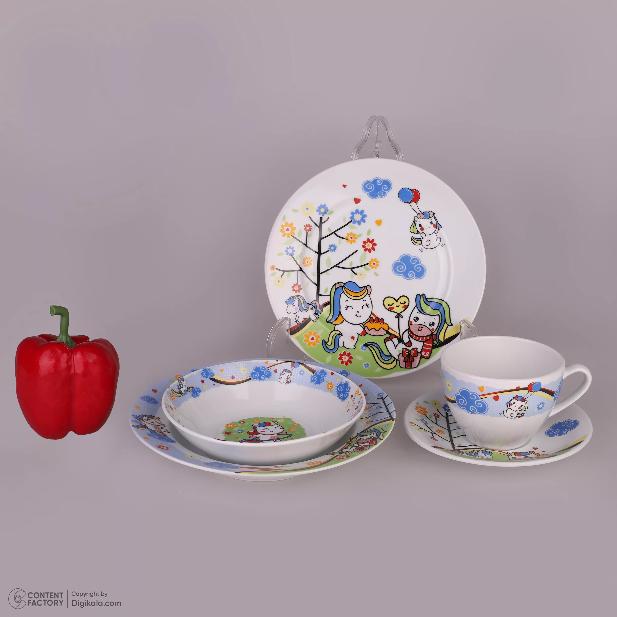 سرویس غذاخوری 5 پارچه افر مدل بونی و دوستان ورژن 8