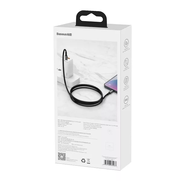 کابل تبدیل USB-C به لایتنینگ باسئوس مدل CATLWJ-01 20W طول 1متر