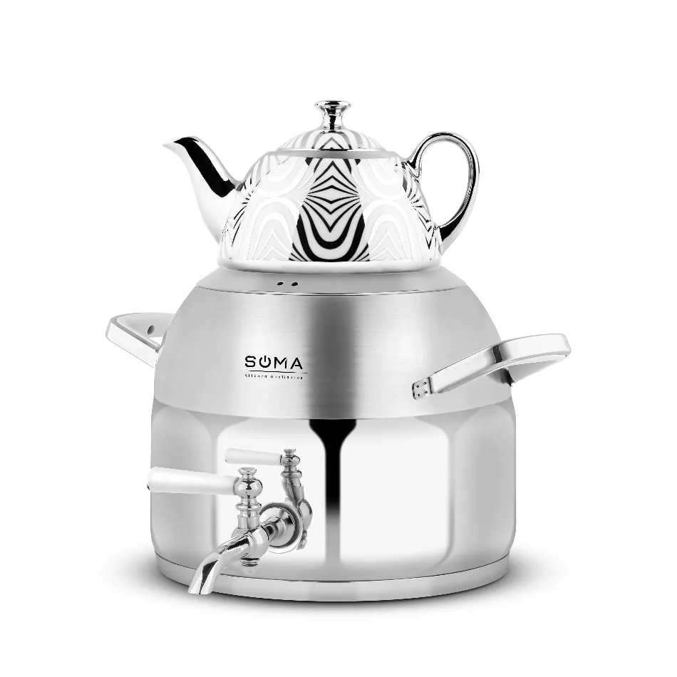 ست کتری و قوری سوما مدل so-7119 گنجایش کتری 6 لیتر گنجایش قوری 1/5 لیتر