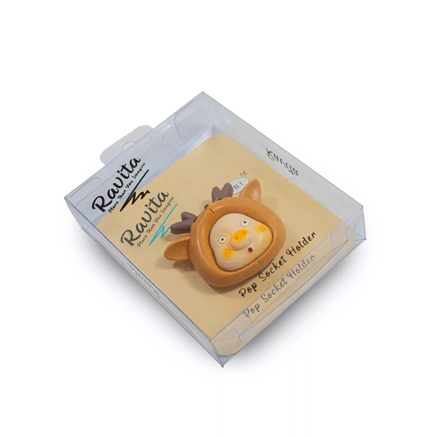 پایه نگهدارنده گوشی موبایل پاپ سوکت راویتا مدل عروسک طرح گوزن