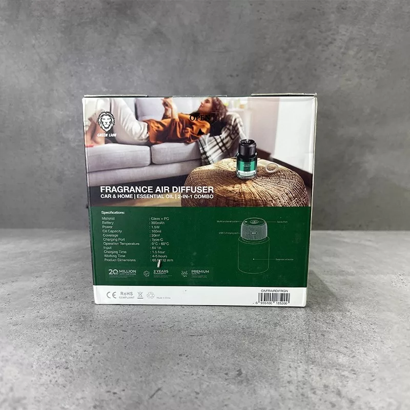 دستگاه تصفیه‌کننده هوای خودرو گرین لاین مدل CAMBO با رایحه Cologne flavor حجم 320 میلی لیتر