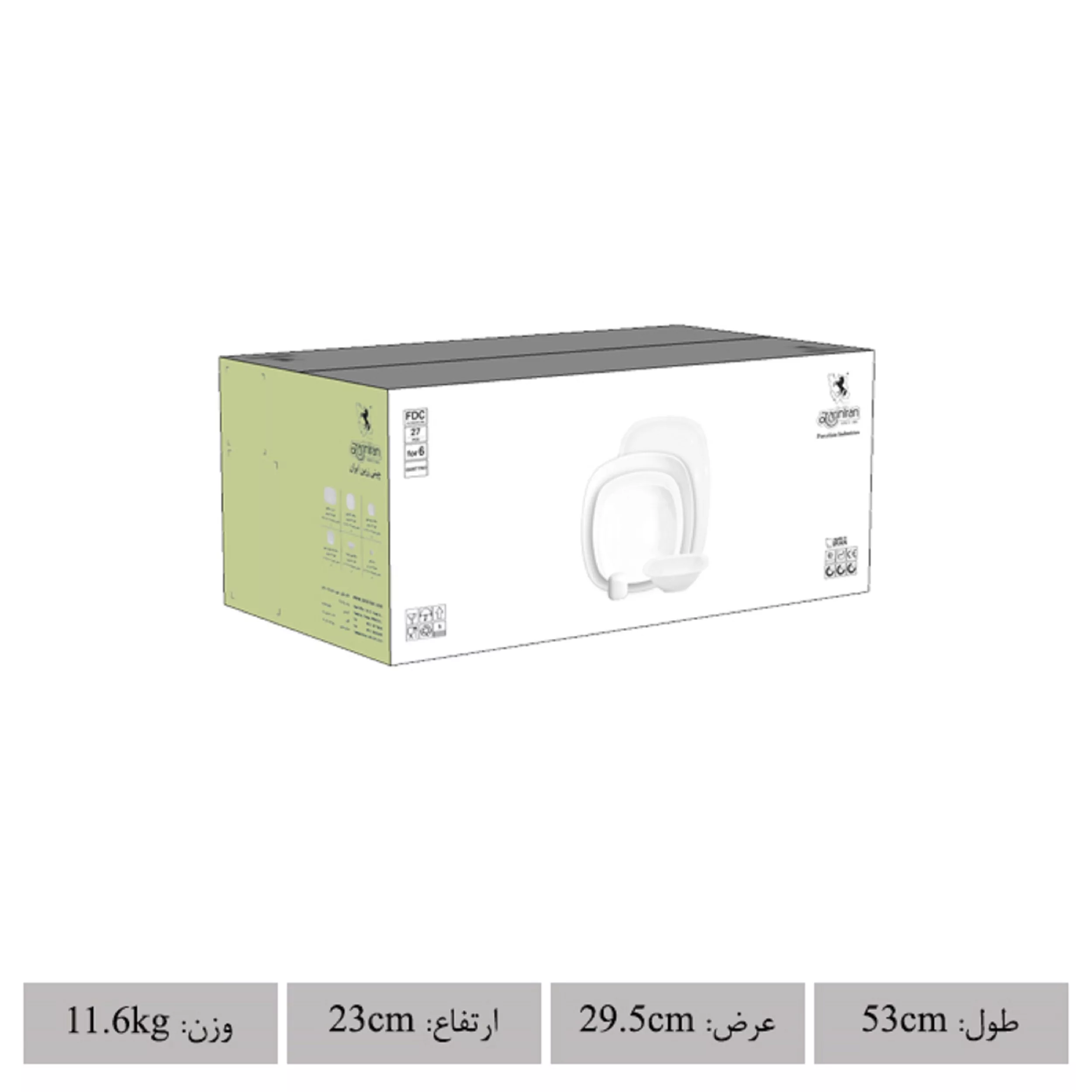 سرویس 27 پارچه غذاخوری چینی زرین ایران سری کواترو مدل سمن درجه یک