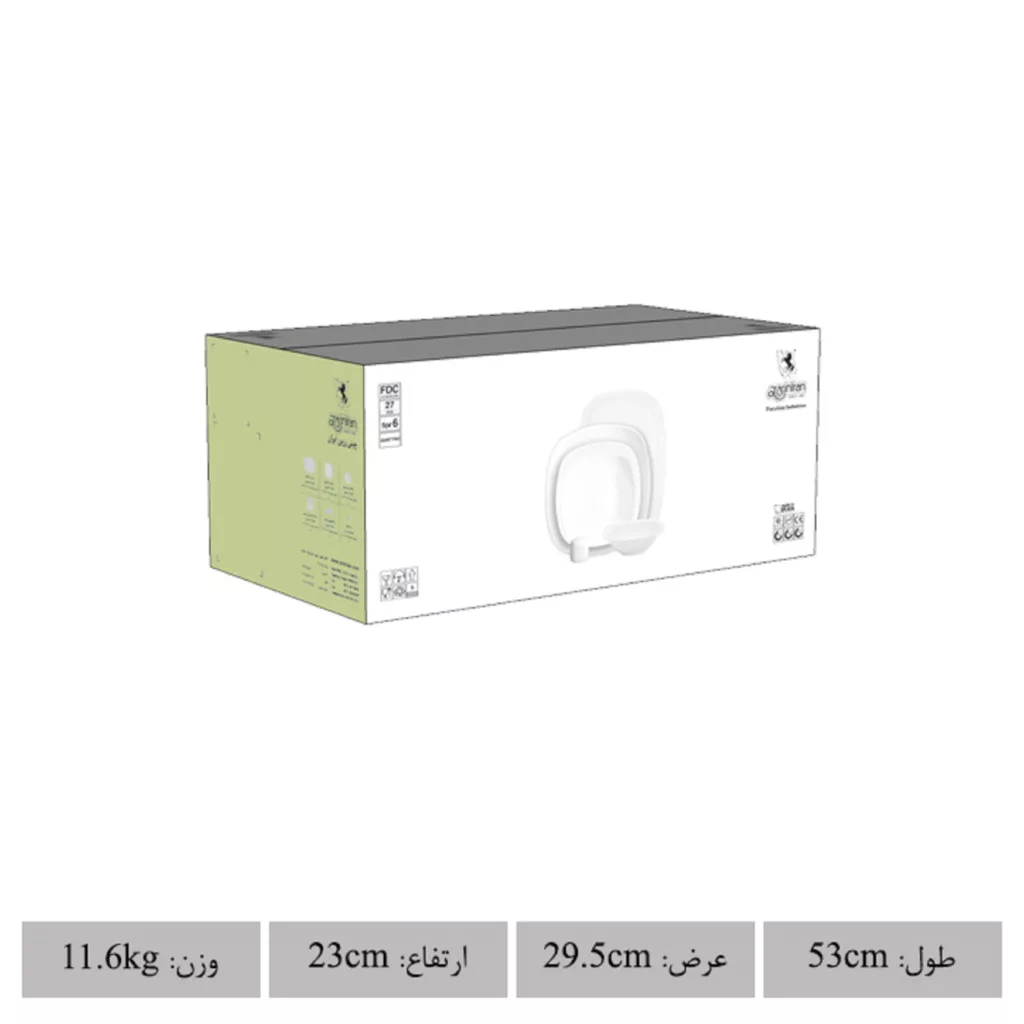 سرویس غذاخوری 27 پارچه چینی زرین ایران مدل کواترو ادلین درجه 3