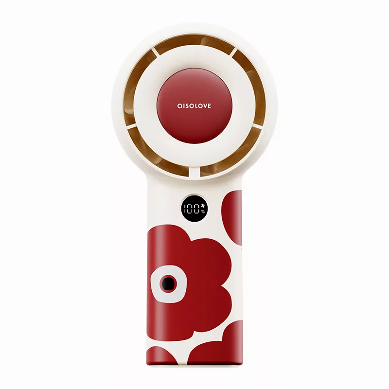 پنکه شارژی ای آی سو لاو مدل F16 Red Flower