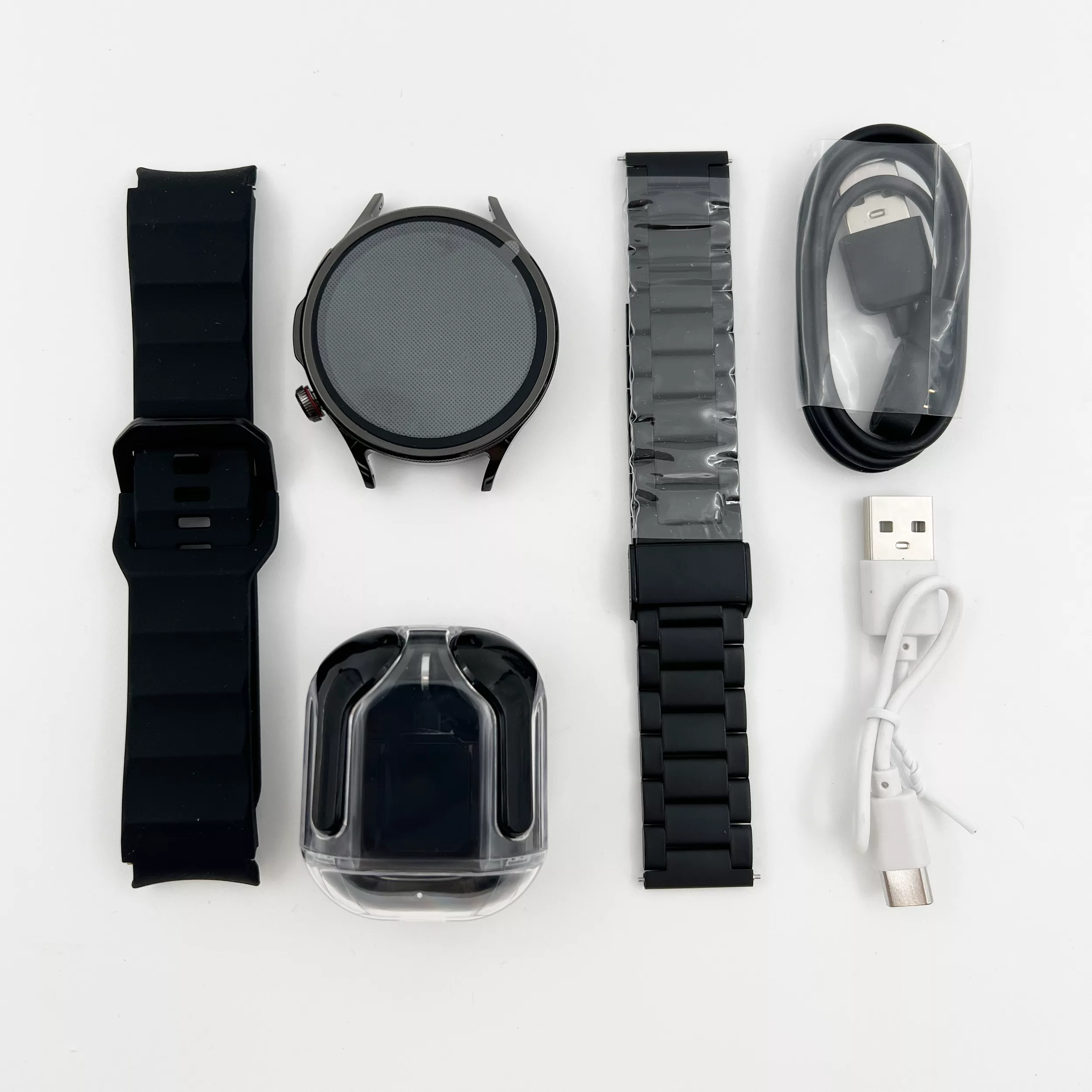 ساعت هوشمند 44 میلی متری مدل M103 با بند سلیکونی به همراه هندزفری بیسیم